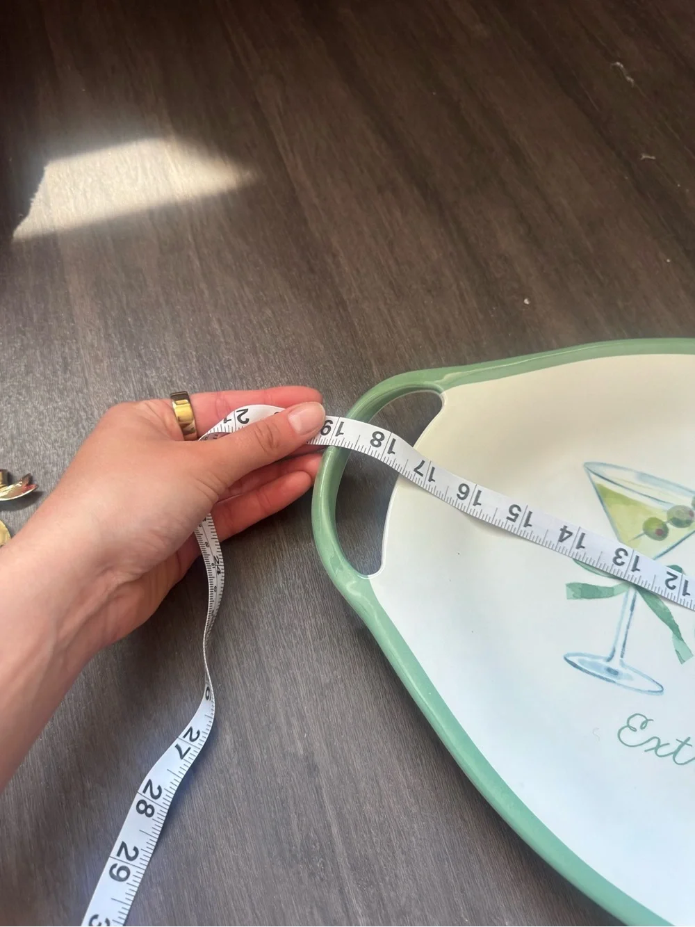 Rachel Zoe Mint Green Olive Martini Serving Platter